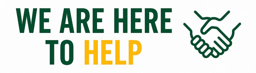 We are here to help.